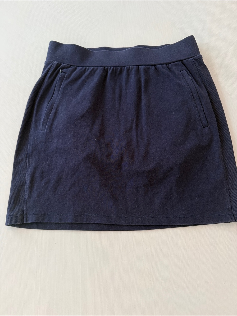 Talbots Navy Mini Skirt with Elastic Waistband